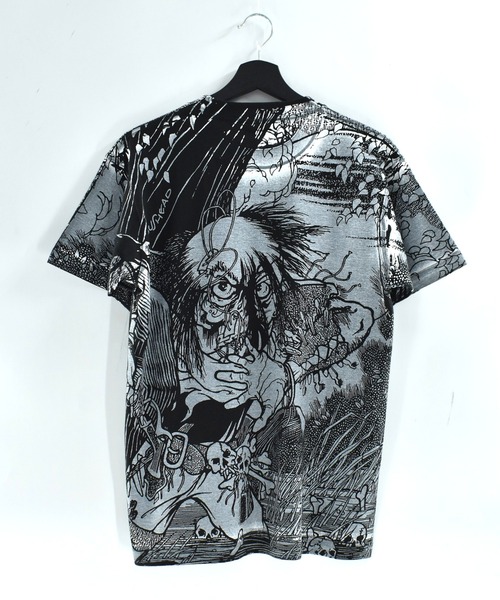 VINTAGE（ヴィンテージ）の「【USED】デッドストック FUUDOBRAIN “PUSHEAD” AOP アート Tシャツ（Tシャツ/カットソー・メンズ・ブラック・MEDIUM）」の3枚目の写真