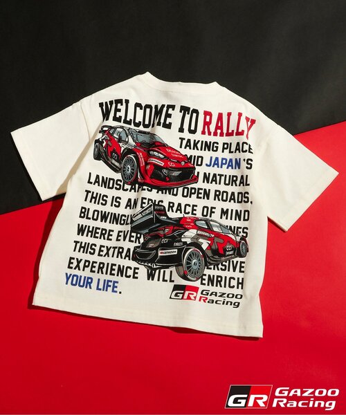 BREEZE(ブリーズ)の「GRヤリス Rally1 Tシャツ(キッズサイズ)(Tシャツ/カットソー・キッズ・レインボー/ブラック/グリーン/オフホワイト/その他11/イエロー・110/150/130)」の2枚目の写真