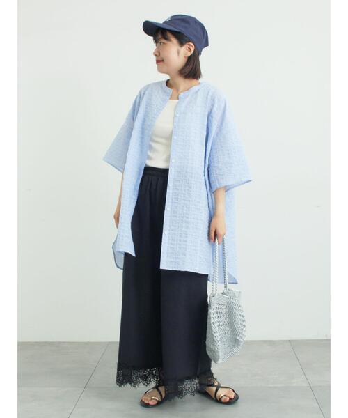 Samansa Mos2(サマンサ モスモス)の「【接触冷感】ミニ裏毛裾レースカットパンツ(その他パンツ・レディース・グレー/ブラック/オートミール・フリー(L)/フリー(M))」の11枚目の写真