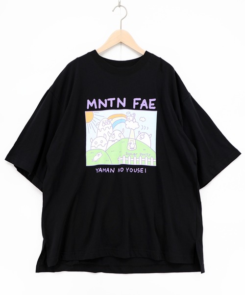 ScoLar(スカラー)の「362116:山の妖精とお散歩Tシャツ(Tシャツ/カットソー・レディース・パープル/ブラック/オフホワイト・M)」の3枚目の写真