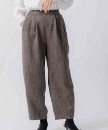 「WHYTO. / ホワイト」tweed satin tapered pants