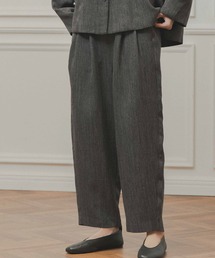 「WHYTO. / ホワイト」tweed satin tapered pants