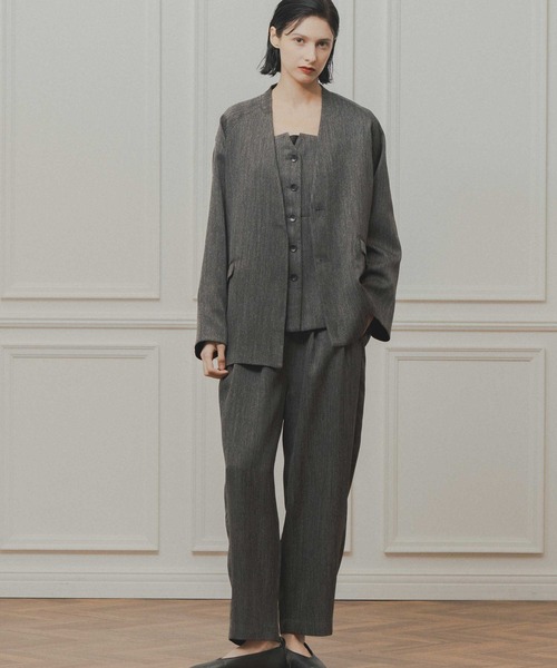 WHYTO.（ホワイト）の「「WHYTO. / ホワイト」tweed satin tapered pants（その他パンツ・レディース・ブラウン/ブラック・36/38）」の20枚目の写真