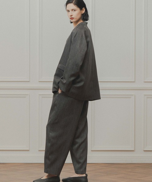 WHYTO.（ホワイト）の「「WHYTO. / ホワイト」tweed satin tapered pants（その他パンツ・レディース・ブラウン/ブラック・36/38）」の22枚目の写真