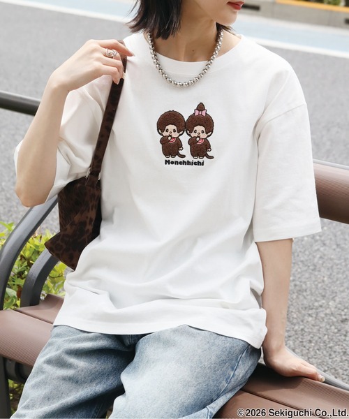 セール】【MONCHHICHI/モンチッチ】サガラ刺繍 半袖Tシャツ（Tシャツ