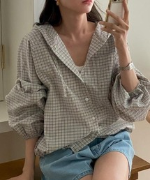 チェック柄シャツパーカー