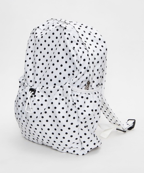 WEGO(ウィゴー)の「WEGO/【26年春夏新作】ドット柄デイパック(バックパック/リュック・レディース・ホワイト/ブラック・FREE)」の14枚目の写真