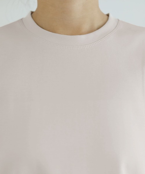 STYLE DELI(スタイルデリ)の「【selection】ハリ感スムースノースリトップス(Tシャツ/カットソー・レディース・チャコール/ホワイト/ピンクベージュ・FREE)」の20枚目の写真