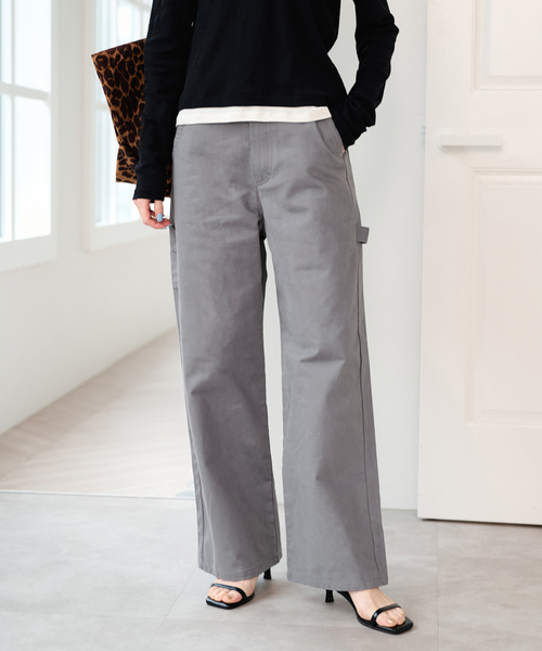 U by SPICK&SPAN（ユーバイスピックアンドスパン）の「ピーチルーズペインターパンツ（カーゴパンツ・レディース・ベージュ/ブルー/ブラウン・36/38）」の3枚目の写真