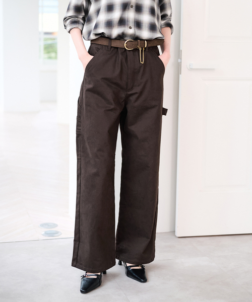 U by SPICK&SPAN（ユーバイスピックアンドスパン）の「ピーチルーズペインターパンツ（カーゴパンツ・レディース・ベージュ/ブルー/ブラウン・36/38）」の7枚目の写真