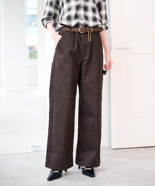U by SPICK&SPAN（ユーバイスピックアンドスパン）の「ピーチルーズペインターパンツ（カーゴパンツ・レディース・ベージュ/ブルー/ブラウン・36/38）」の10枚目の写真