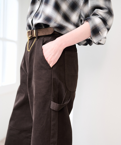 U by SPICK&SPAN（ユーバイスピックアンドスパン）の「ピーチルーズペインターパンツ（カーゴパンツ・レディース・ベージュ/ブルー/ブラウン・36/38）」の11枚目の写真