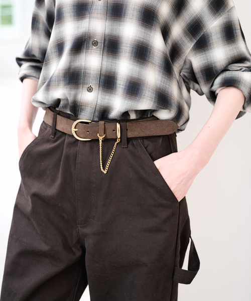 U by SPICK&SPAN（ユーバイスピックアンドスパン）の「ピーチルーズペインターパンツ（カーゴパンツ・レディース・ベージュ/ブルー/ブラウン・36/38）」の13枚目の写真