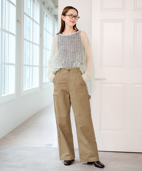 U by SPICK&SPAN（ユーバイスピックアンドスパン）の「ピーチルーズペインターパンツ（カーゴパンツ・レディース・ベージュ/ブルー/ブラウン・36/38）」の14枚目の写真
