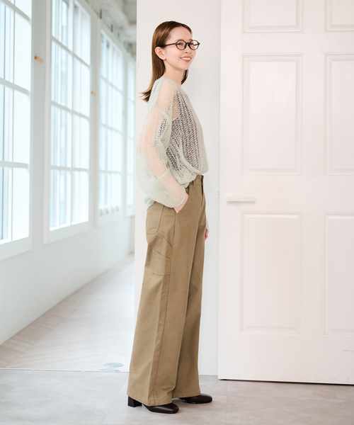 U by SPICK&SPAN（ユーバイスピックアンドスパン）の「ピーチルーズペインターパンツ（カーゴパンツ・レディース・ベージュ/ブルー/ブラウン・36/38）」の15枚目の写真