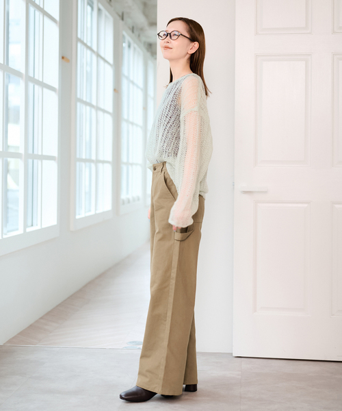 U by SPICK&SPAN（ユーバイスピックアンドスパン）の「ピーチルーズペインターパンツ（カーゴパンツ・レディース・ベージュ/ブルー/ブラウン・36/38）」の17枚目の写真