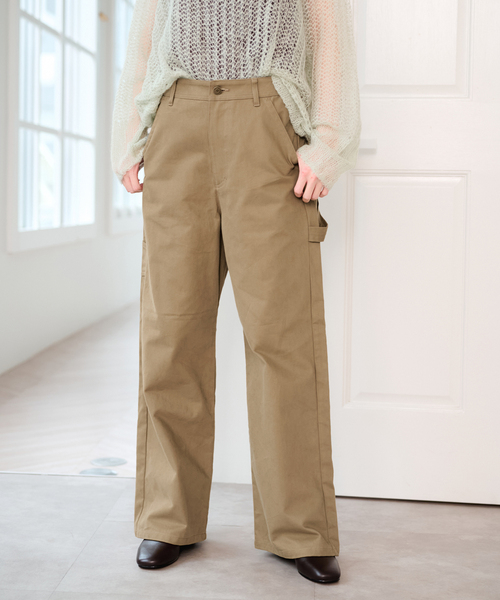 U by SPICK&SPAN（ユーバイスピックアンドスパン）の「ピーチルーズペインターパンツ（カーゴパンツ・レディース・ベージュ/ブルー/ブラウン・36/38）」の19枚目の写真