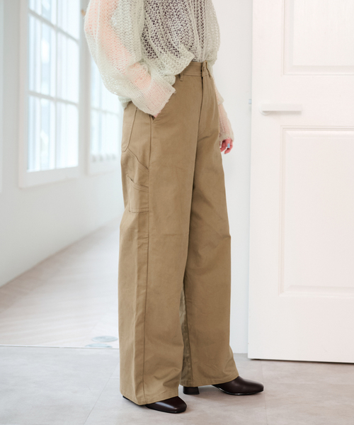 U by SPICK&SPAN（ユーバイスピックアンドスパン）の「ピーチルーズペインターパンツ（カーゴパンツ・レディース・ベージュ/ブルー/ブラウン・36/38）」の20枚目の写真