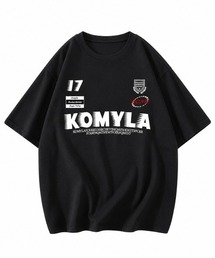 ヴィンテージ風グラフィックロゴプリントオーバーサイズTシャツ