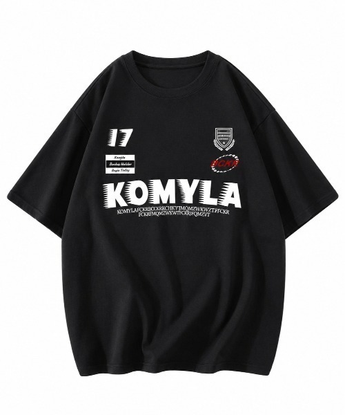 FreeZone(フリーゾーン)の「ヴィンテージ風グラフィックロゴプリントオーバーサイズTシャツ(Tシャツ/カットソー・メンズ・ホワイト/カーキ/ブラック・F)」の2枚目の写真