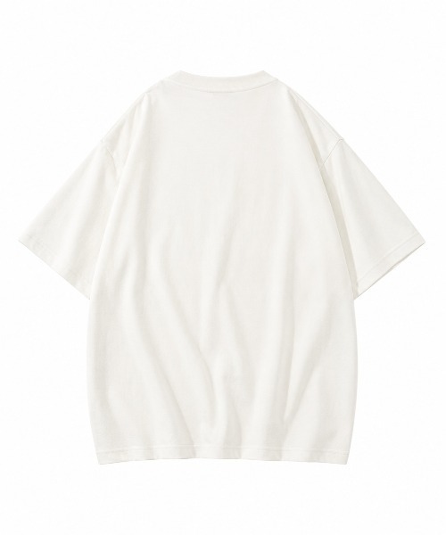 FreeZone(フリーゾーン)の「ヴィンテージ風グラフィックロゴプリントオーバーサイズTシャツ(Tシャツ/カットソー・メンズ・ホワイト/カーキ/ブラック・F)」の4枚目の写真