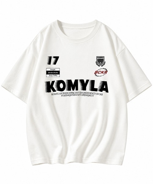 FreeZone(フリーゾーン)の「ヴィンテージ風グラフィックロゴプリントオーバーサイズTシャツ(Tシャツ/カットソー・メンズ・ホワイト/カーキ/ブラック・F)」の7枚目の写真