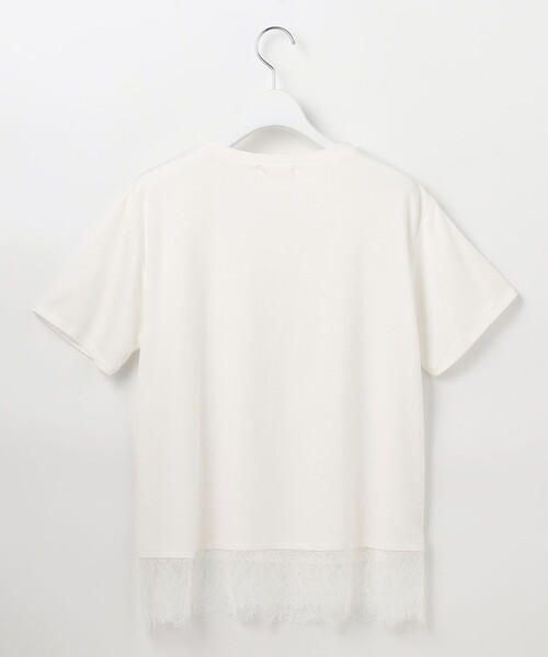 ANY SIS(エニィスィス)の「裾レース半袖Tシャツ(Tシャツ/カットソー・レディース・アイボリー系/ダークブラウン系・MEDIUM)」の21枚目の写真