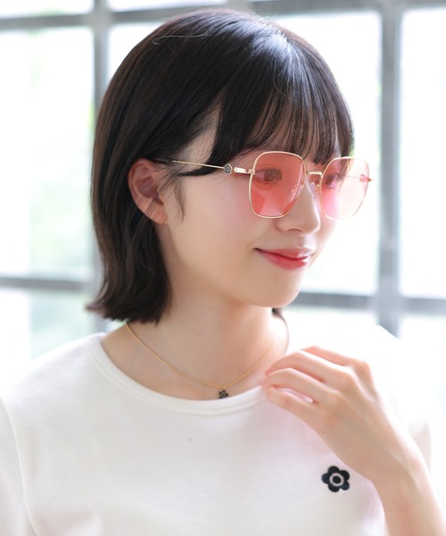 MARY QUANT(マリークワント)の「メタルフレーム サングラス(サングラス・レディース・ブラック/ゴールド/ピンクゴールド・FREE)」の3枚目の写真