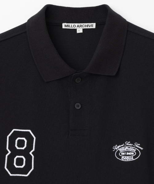 Millo Archive（ミロ アーカイブ）の「MAチームピケポロシャツ[ブラック]（ポロシャツ・メンズ・その他・SMALL/MEDIUM/LARGE/X-LARGE）」の2枚目の写真