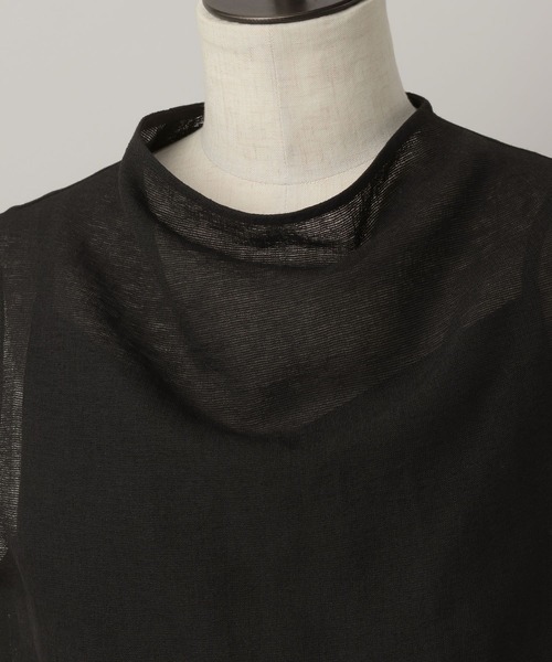 A part by(アパートバイ)の「【キャミセットアイテム】メッシュドレープブラウス(シャツ/ブラウス・レディース・ブラック/ライトベージュ・FREE)」の17枚目の写真