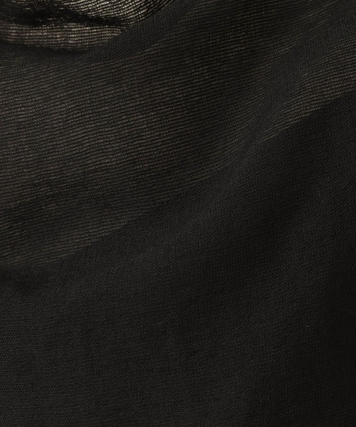 A part by(アパートバイ)の「【キャミセットアイテム】メッシュドレープブラウス(シャツ/ブラウス・レディース・ブラック/ライトベージュ・FREE)」の4枚目の写真