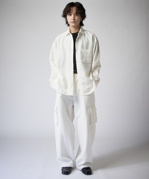 Lui's（ルイス）の「トリアセテートドライカーゴパンツ（カーゴパンツ・メンズ・ホワイト/ブラック・M/S）」の19枚目の写真