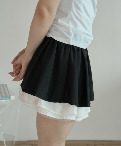 Birthday room(バースデイルーム)の「フリルボリュームプリーツSK/Frill volume pleated skirt(スカート・レディース・ブラック/グレー・FREE)」の6枚目の写真