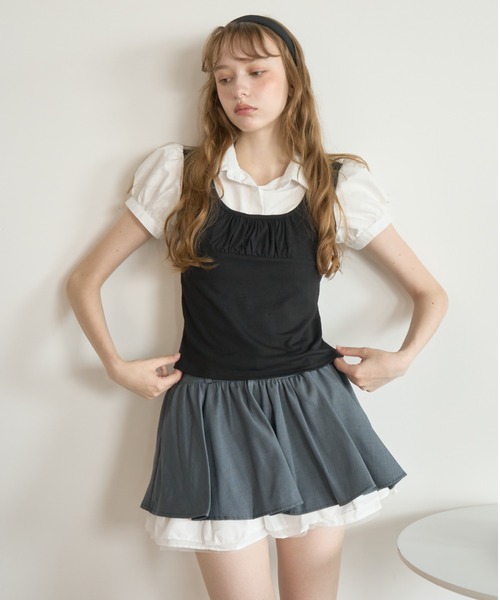 Birthday room(バースデイルーム)の「フリルボリュームプリーツSK/Frill volume pleated skirt(スカート・レディース・ブラック/グレー・FREE)」の13枚目の写真