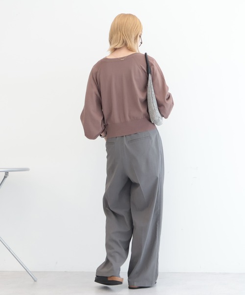 AMERICAN HOLIC(アメリカンホリック)の「【接触冷感・マシンウォッシャブル】ドルマンシアーニットカーディガン(カーディガン/ボレロ・レディース・ベージュ/オレンジ/ブラウン/ダークネイビー・L/M)」の12枚目の写真