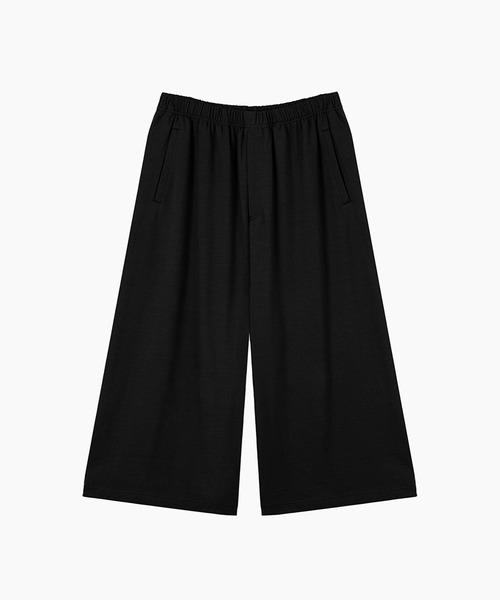 LAD MUSICIAN(ラッドミュージシャン)の「T-CLOTH CROPPED WIDE LEG PANTS(スウェットパンツ・メンズ・ブラック・42)」の1枚目の写真