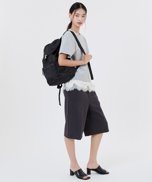 LeSportsac(レスポートサック)の「【LeSportsac×Megumi Kanzaki】SMART FLAP BACKPACK2 ブラックキャンディ(バックパック/リュック・レディース・ブラック・FREE)」の3枚目の写真