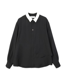 CULLNI（クルニ）の「Double Satin Asymmetrical Layered Shirt（シャツ/ブラウス）」