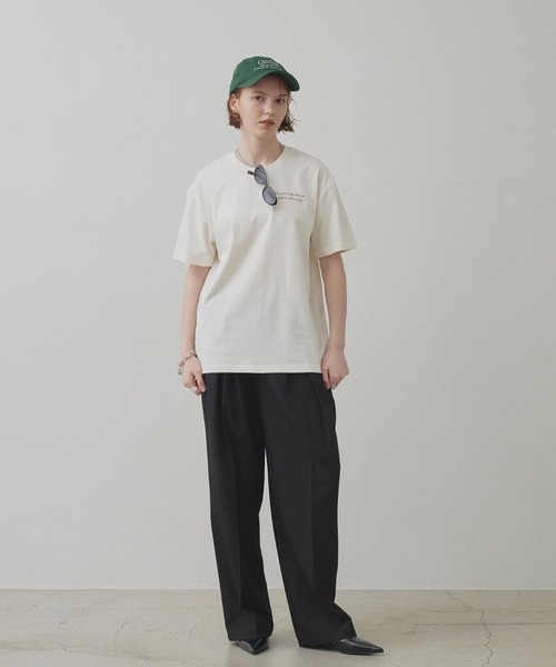 uchi.(ウチ)の「英文ロゴバックプリント半袖Tシャツ(Tシャツ/カットソー・レディース・サックスブルー/オフホワイト/ブラウン・FREE)」の11枚目の写真
