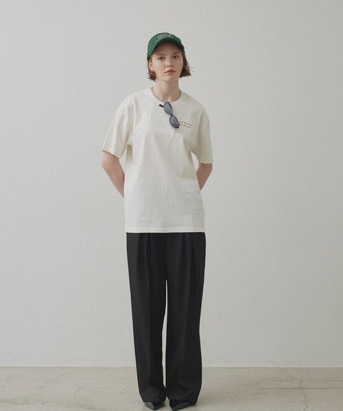 uchi.(ウチ)の「英文ロゴバックプリント半袖Tシャツ(Tシャツ/カットソー・レディース・サックスブルー/オフホワイト/ブラウン・FREE)」の12枚目の写真