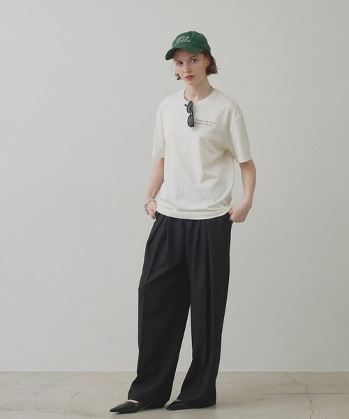 uchi.(ウチ)の「英文ロゴバックプリント半袖Tシャツ(Tシャツ/カットソー・レディース・サックスブルー/オフホワイト/ブラウン・FREE)」の13枚目の写真
