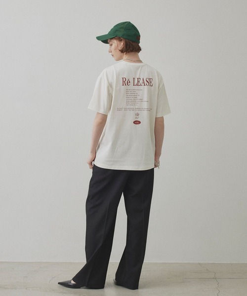 uchi.(ウチ)の「英文ロゴバックプリント半袖Tシャツ(Tシャツ/カットソー・レディース・サックスブルー/オフホワイト/ブラウン・FREE)」の14枚目の写真