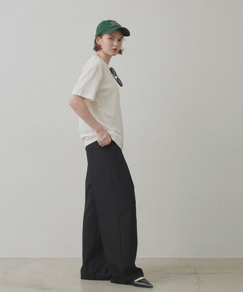uchi.(ウチ)の「英文ロゴバックプリント半袖Tシャツ(Tシャツ/カットソー・レディース・サックスブルー/オフホワイト/ブラウン・FREE)」の18枚目の写真