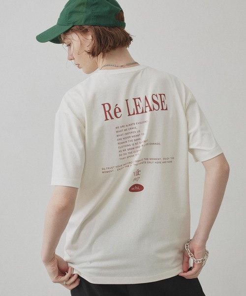 uchi.(ウチ)の「英文ロゴバックプリント半袖Tシャツ(Tシャツ/カットソー・レディース・サックスブルー/オフホワイト/ブラウン・FREE)」の22枚目の写真
