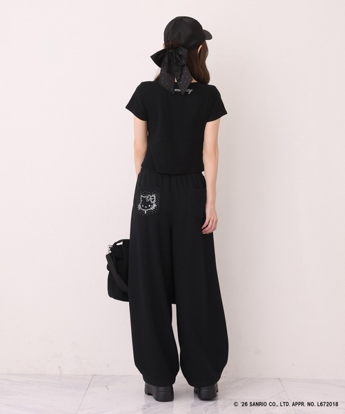 one after another NICE CLAUP（ワンアフターアナザーナイスクラップ）の「【チャーミーキティ】ラインストーンTee（Tシャツ/カットソー・レディース・ブラック/ピンク/オフホワイト・FREE）」の13枚目の写真