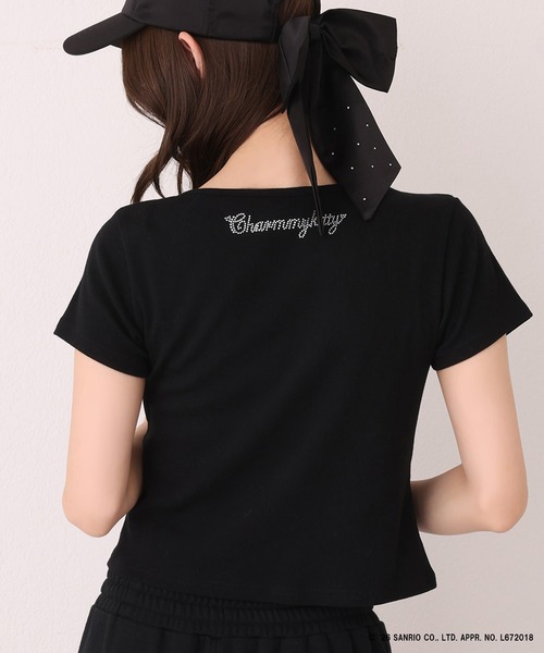 one after another NICE CLAUP（ワンアフターアナザーナイスクラップ）の「【チャーミーキティ】ラインストーンTee（Tシャツ/カットソー・レディース・ブラック/ピンク/オフホワイト・FREE）」の15枚目の写真
