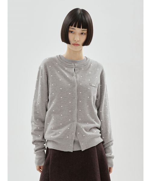 emmi(エミ)の「emmiロゴクルーネックプルオーバー(ニット/セーター・レディース・グレー/ブラウン/ネイビー/ブラック/グリーン・F)」の21枚目の写真
