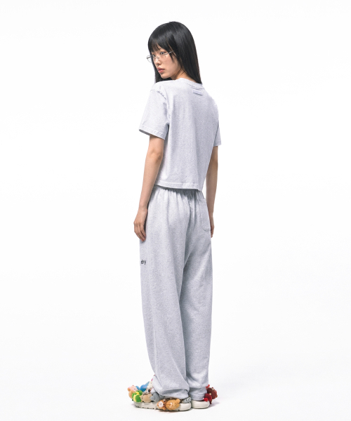 C WEAR BY THE GENIUS（シーウェアバイザジーニアス）の「オーバーサイズクロップTシャツメランジホワイト（Tシャツ/カットソー・レディース・その他・X-SMALL/SMALL/MEDIUM/LARGE/X-LARGE）」の2枚目の写真