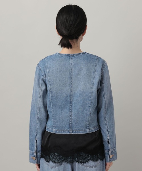 A part by(アパートバイ)の「【セットアップ可能】Apbデニムショートジャケット(デニムジャケット・レディース・ライトブルー/ピンク・FREE)」の18枚目の写真
