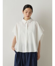 MidiUmi（ミディウミ）の「MidiUmi フレンチスリーブワイドシャツ（シャツ/ブラウス）」